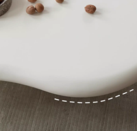 Meubles de salon en forme de nuage fabriqués sur mesure Ensemble de table basse en PRF solide pour un usage domestique blanc beige Hôtel Villa