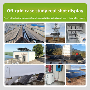 Système de production d'énergie solaire <span class=keywords><strong>photovoltaïque</strong></span> monocristallin 220V, kit complet 10KW, machine intégrée de stockage d'énergie hors réseau - Product Image 2
