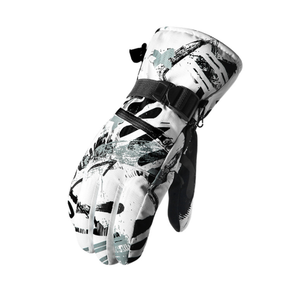 Gants de sport d'hiver DFG1124 en polaire thermique 360 degrés, manches longues, couleurs tendance avec paume en cuir PU - Product Image 2