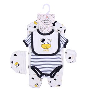 Conjunto de 5 piezas de ropa para bebé recién nacido, regalo, pelele, mono, body, babero, venta al por mayor, ropa de algodón para niños, stock para boutiques - Product Image 6