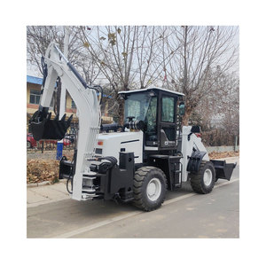 Retroexcavadora cargadora de ruedas con diseño deslizante compacto, brazo de excavación plegable, componentes del núcleo del motor para granjas nigerianas, lugares de trabajo pequeños - Product Image 1