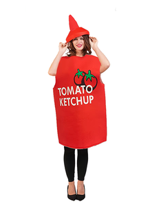 <span class=keywords><strong>Disfraces</strong></span> Divertidos <span class=keywords><strong>de</strong></span> Poliéster con Temática <span class=keywords><strong>de</strong></span> Ketchup para Parejas Adultas <span class=keywords><strong>de</strong></span> Luolan para Halloween, con Top y Sombrero para Representaciones Escénicas - Product Image 3