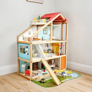 Casa <span class=keywords><strong>de</strong></span> <span class=keywords><strong>Muñecas</strong></span> <span class=keywords><strong>de</strong></span> Madera, Casa <span class=keywords><strong>de</strong></span> <span class=keywords><strong>Muñecas</strong></span> DIY para Jugar <span class=keywords><strong>con</strong></span> Accesorios <span class=keywords><strong>de</strong></span> Muebles, Elevador Funcional, Regalo Creativo para Niños a Partir <span class=keywords><strong>de</strong></span> 3 Años - Product Image 3