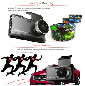 <span class=keywords><strong>Cam</strong></span>éra embarquée double objectif 1080P+480P avec Wi-Fi intégré, enregistreur vidéo à détection de gravité, carte mémoire 128 Go, application mobile et écran IPS HD 4 pouces - Product Image 5