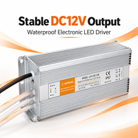 Alimentation LED étanche IP67 250W 12V 20.8A avec boîtier en alliage d'aluminium, tension constante pour CCTV, bande LED et éclairage paysager