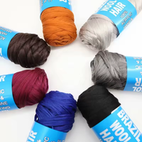 Fil de laine brun doré pour tresses africaines, torsades sénégalaises, tresses au crochet, fausses locks et enveloppements de tresses