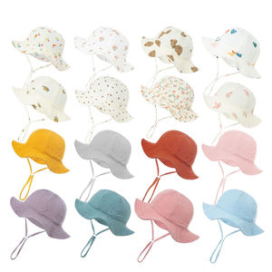 Sombrero de Sol de muselina para bebé, gorros de cubo de dibujos animados para niña, gorro de algodón para playa al aire libre, accesorios para bebé de 0 a 12M - Product Image 4