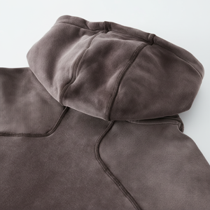 ชุดวอร์มผ้าฝ้ายมีฮู้ดและกางเกงจ็อกเกอร์สองชิ้นเสื้อฮู้ดผ้าฟลีซแนววินเทจซักกรดตามสั่ง - Product Image 1