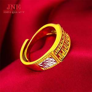 Placer Gold Men's Abacus Plated Double Stitching Cross-Border Vendido Jewelry Ring Venta al por mayor Factory Open Style - Product Image 3