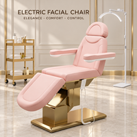 Fauteuil électrique pour soins du visage, inclinable et réglable, lit d'esthéticienne, chaise de spa pour les soins de beauté, salon de tatouage et de cils