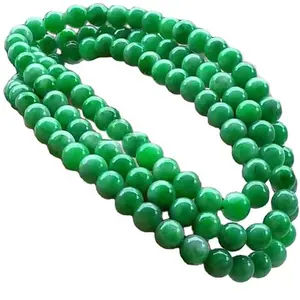Stone jewelry Emerald round beads necklace