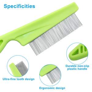 Puce Remover Crochet Chien Tick Remover Gratter Extracteur Acariens Pince À Épiler Peigne Louses Pinces Pet Puces Removal Tool Kits - Product Image 6