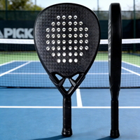 Raquettes de padel en fibre de carbone personnalisées 2024 Design haut de gamme Qualité professionnelle Léger Filet en polyester Technologie d'absorption des chocs