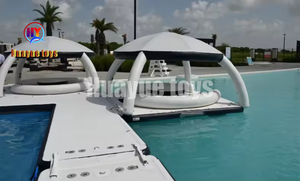 HUAYUEサマーコマーシャル遊具プラットフォームソファ水おもちゃウォーターゲーム大人面白いキッズアクアインフレータブルウォーターバードック - Product Image 5