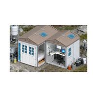 WooWild Atelier Moderne Portable Préfabriqué Modulaire Mobile Étanche en HDPE Alimenté par Énergie Solaire Écologique pour Surveillance de Parcs et Entrepôts