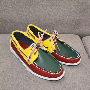 Chaussures pour hommes en cuir véritable 2025 Sailing, nouvelles, respirantes, à semelle souple, style business, à enfiler - Product Image 2