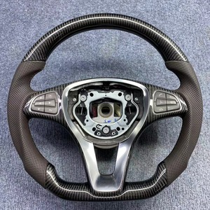 Volant en cuir avec surpiqûres rouges pour <span class=keywords><strong>Mercedes</strong></span> Benz W205 W206 W213 W222 W223 C E S a <span class=keywords><strong>B</strong></span> CLA CLS GLC GLE G Class AMG - Product Image 4