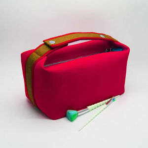 Custom Logo Canvas Luxury Makeup Bag Soft Zipper Cosmetic <b>Pouch</b> Elegant Toiletry Organizer for Women Skincare <b>Travel</b> Use - Product Image 4