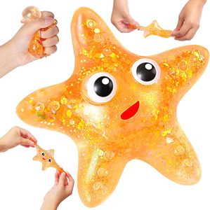 Boules de sucre malté en forme d'étoile de mer en TPR, jouet sensoriel à remontée lente, balle à presser anti-stress pour enfants, idéal pour les fêtes - Product Image 1