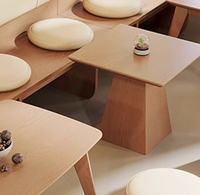 Café commercial Salon Table de réception Tables et chaises en bois Banc de canapé pour salle à manger Hôtel Bubble Tea Utilisation Réceptionniste dans le hall de l'hôtel