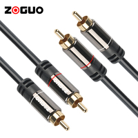 Câble audio RCA en PVC noir personnalisé de haute qualité, 3M 5M 8M 10M 3.5MM avec blindage tressé pour lecteurs DVD