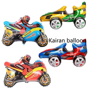 Nouveau moto feuille ballon véhicules course voiture ballons bébé garçons jouets course thème <span class=keywords><strong>anniversaire</strong></span> douche fête fournitures Globos - Product Image 1