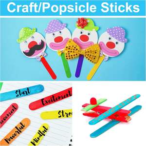 מקלות צבועים מודרניים בצבע מודרני עץ גלידה רב תכליתית עץ טבעי קרח כדי כיתה לפרוייקטים שונים - Product Image 5