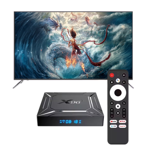 2025 New TV Box Amlogic S905X5-M Android 14 TV Box X96 M200 6nm Ai-SR 4GB RAM 32GB 64GB 4K Ai Smart TV Box