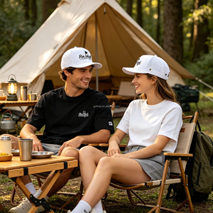 Casquettes de baseball ajustables en PVC perforées au laser avec cordon, pour la plage et la natation, personnalisables, vente en gros - Product Image 4