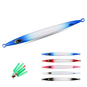 Aisunss Leurre de pêche vertical en silicone lumineux <span class=keywords><strong>pour</strong></span> eau salée, jig lourd <span class=keywords><strong>pour</strong></span> <span class=keywords><strong>la</strong></span> pêche en eau profonde, avec yeux 3D <span class=keywords><strong>pour</strong></span> <span class=keywords><strong>la</strong></span> bar et le <span class=keywords><strong>dorade</strong></span> - Product Image 1