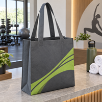 Tas Nonwoven Cetak Logo Studio Kebugaran, Logo Merek Cetak, Tali Gendong Panjang 80gsm, Pabrik Penyedia Kemasan Retail