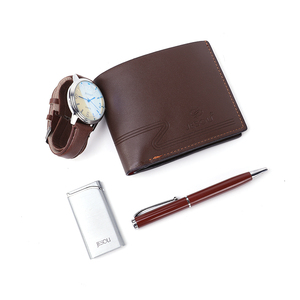 Ensemble de 4 pièces pour montre, portefeuille avec stylo, très joli cadeau pour hommes, offre spéciale, en Stock - Product Image 2