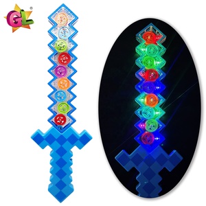Ánh sáng lên đồ chơi 9 ánh sáng lên trong suốt sáng bánh pixel với âm thanh lightsaber thế giới của tôi LED Pixel thanh kiếm vũ khí đồ chơi - Product Image 1