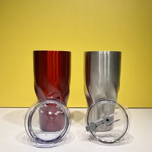 Material Becher isoliert Kaffee-Wasserbecher reise Klassische Becher Trinkgeschirr 530 ml mit Deckel klassisch edelstahl
