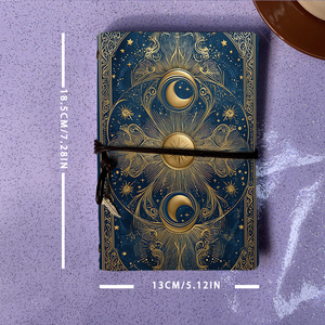 Classico regalo di pasqua per Notebook A6 per s per disegnare e registrare avventure di vacanza con <span class=keywords><strong>sole</strong></span> <span class=keywords><strong>luna</strong></span> stelle motivi ornati su t - Product Image 4