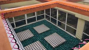 Hamac en <span class=keywords><strong>filet</strong></span> tressé en polyester blanc et <span class=keywords><strong>filet</strong></span> de sol pour <span class=keywords><strong>mezzanine</strong></span> avec service de traitement de coupe personnalisé - Product Image 2