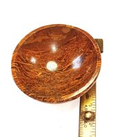 Plateau en cristal Jasper Mariam Bol en pierre précieuse sculpté à la main avec calligraphie Idéal pour la décoration intérieure ou l'affichage Feng Shui
