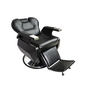 Fauteuil de Barbier Professionnel Inclinable Noir pour Salon de Coiffure - Chaise de Coiffage Hydraulique pour Hommes - Product Image 4