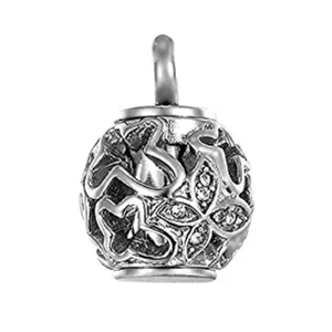 Paslanmaz Çelik Sevimli çocuk Anıt Kremasyon Hollow Kelebek Kül Urn Kolye Hatıra Madalyon Tutucu Kristal Kolye - Product Image 3