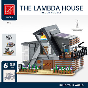 Xmork the Lambda House <b>Block</b> Module 40-Piece <b>Plastic</b> Building Set Historical Buildings Model for Ages 8-13 - Product Image 5