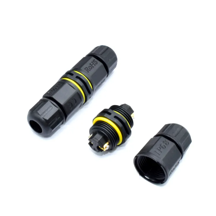 Ip68 IP67 Electrical Screw Wire Connector Headlight Outdoor Lamp Led Display 2/3 pole Waterproof Connector