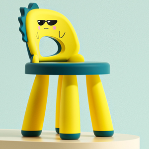 Tabouret moderne en plastique <span class=keywords><strong>pour</strong></span> bébés et enfants, avec coussin d'assise épaissi, dossier solide, design adorable et respectueux de l'environnement - Product Image 3