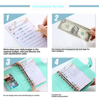 En gros, Organisateur de budget portable en cuir PU rechargeable et personnalisable, avec enveloppes pour espèces et couverture de planificateur, format Macaron A6, pour fournitures