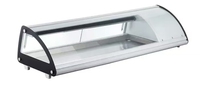 LYROE 2024 Buffet rafraîchissant pour cuisine commerciale Armoire de comptoir électrique pour sushi salade et plats froids avec dessus en verre