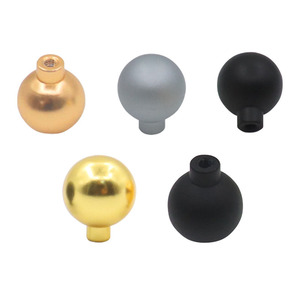 Modern light luxury hot-selling spherical single-hole aluminum alloy handles suitable for cabinets, drawers, and <strong>doors</strong>; .PULLS - Product Image 5