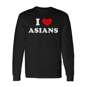 Camiseta de Manga Larga con Estampado 'I Love Asians I Heart Asians', Producto Promocional - Product Image 2