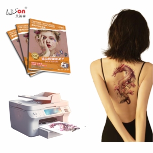 Adesivi per <span class=keywords><strong>Tatuaggi</strong></span> <span class=keywords><strong>Temporanei</strong></span> Ecologici Bianchi Stampabili Carta per <span class=keywords><strong>Tatuaggi</strong></span> Vuota Dipinta a Mano Formato A4 A3 A2 per Applicazione su Corpo e Viso - Product Image 4