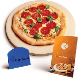 Pietra Refrattaria 500 mm Piccola Rettangolare per Pizza, Kit Completo per Forno Elettrico, Grado Alimentare, Rotonda per Friggitrice ad Aria - Product Image 2