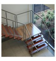 Système de garde-corps en fer et verre Prima PR Commercial moderne pour escalier extérieur et porche, résistant à la rouille et aux intempéries, avec profilé en U en alliage d'aluminium 5