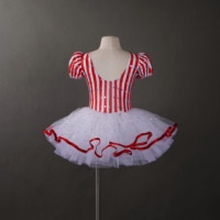 Joli tutu de danse de ballet professionnel pour filles, en spandex/nylon, avec paillettes, costume pour enfants